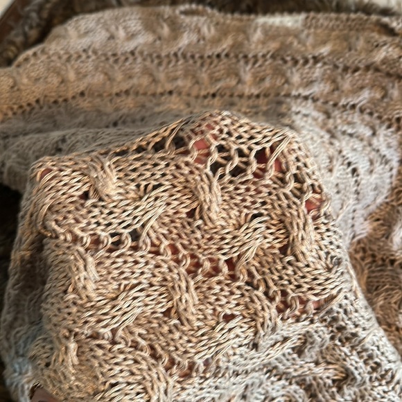 Joseph Abboud taupe linen sweater. EUC L - Picture 9 of 11